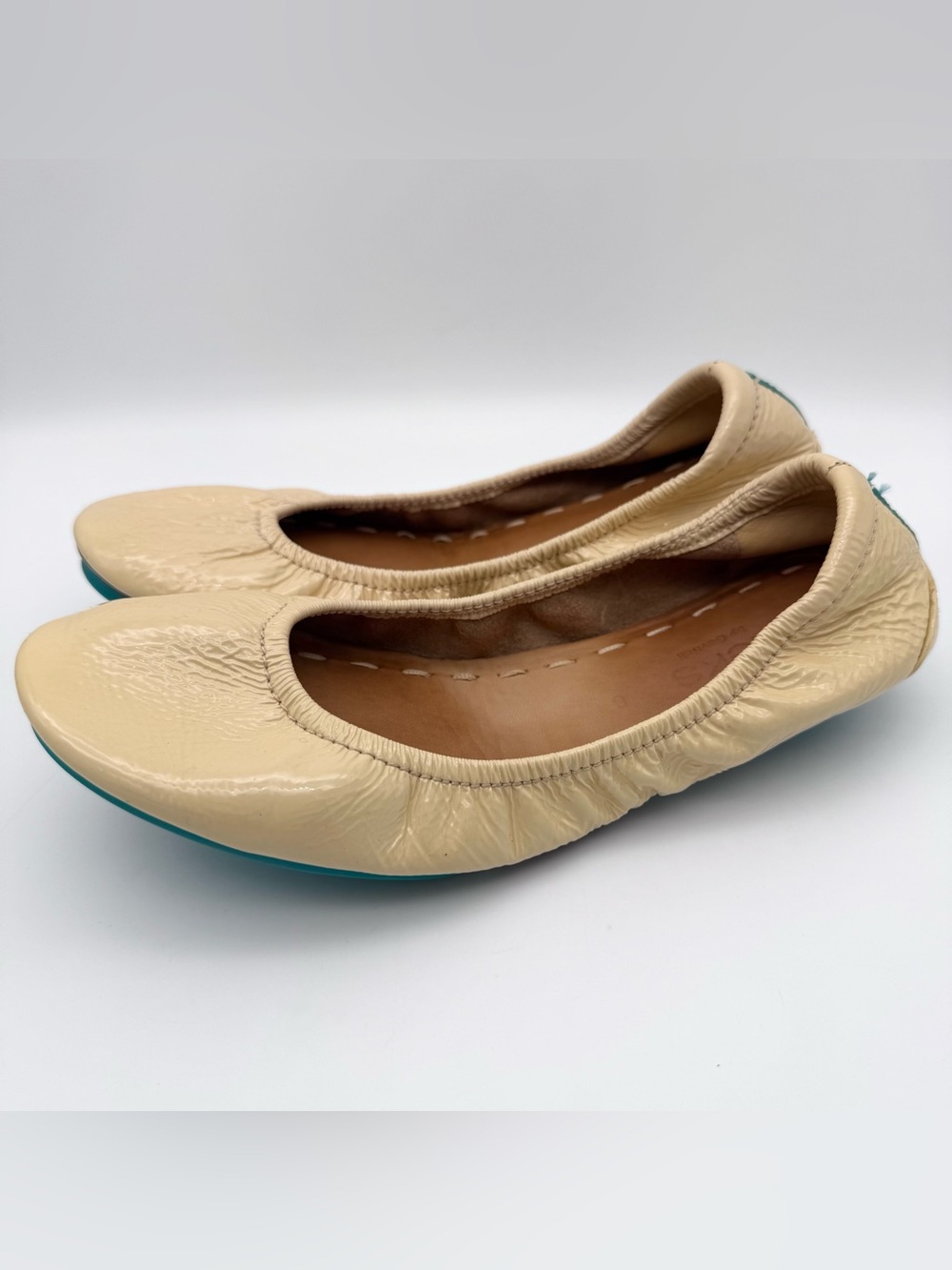 Tieks By Gavrieli Biscotti Patent Leather Foldable Ballet Flats Women's Size 6